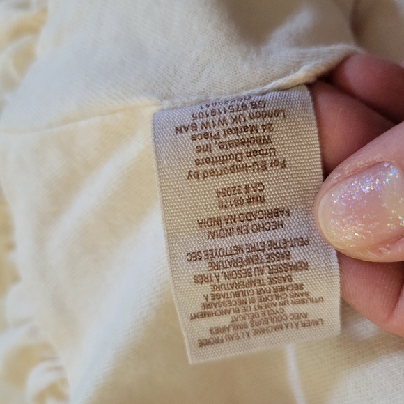 RARE Free People Lita Heavily Embroidered Cream Boxy Boho Festival Top Small - Picture 7 of 10